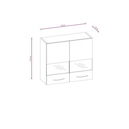 Köksinredning VALERIA 180 cm, brun/sonoma-ek
