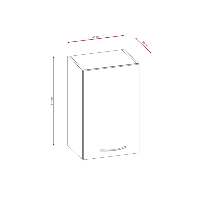 Köksinredning VALERIA 180 cm i sonoma-ek/brun