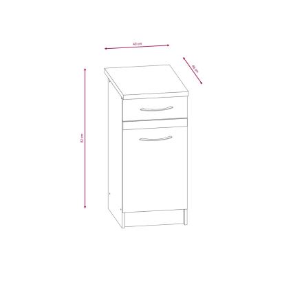 Köksinredning VALERIA 240 cm brun/sonoma-ek