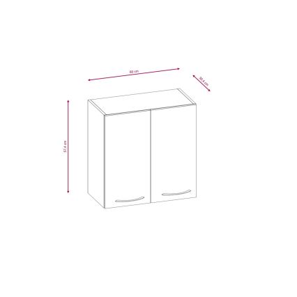 Köksinredning VALERIA 240 cm sonoma-ek/brun
