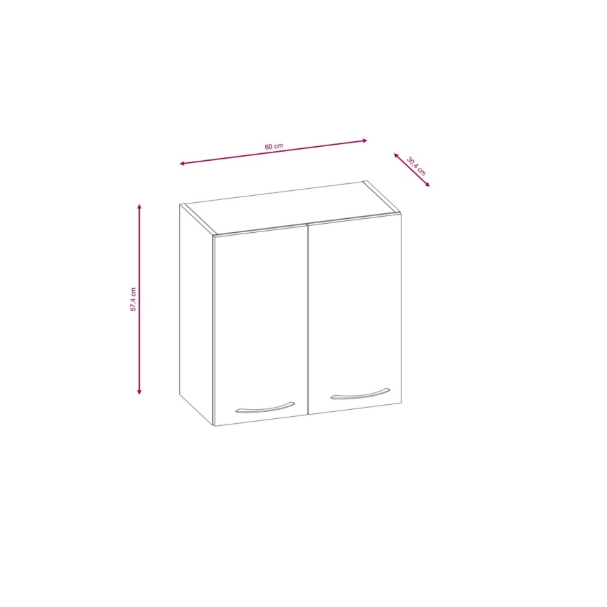 Köksinredning VALERIA 240 cm sonoma-ek/brun