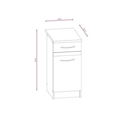 Köksinredning VALERIA 240 cm sonoma-ek/brun