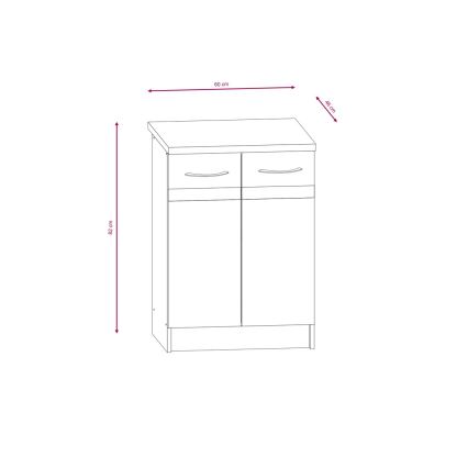 Köksinredning VALERIA 240 cm sonoma-ek/brun