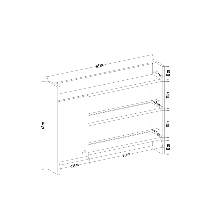 Köksvägghylla KNERR 65x85 cm beige