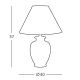Kolarz 0014.71 - Bordslampa GIARDINO 1xE27/100W/230V 40 cm diameter
