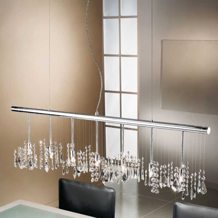 Kolarz 104.87.5 - Kristallkrona med textilsladd STRETTA 7xG9/40W/230V skinande krom