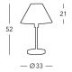 Kolarz 264.70.4 - Bordslampa HILTON 1xE27/60W/230V