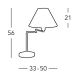 Kolarz 264.71.6 - Bordslampa HILTON 1xE27/60W/230V