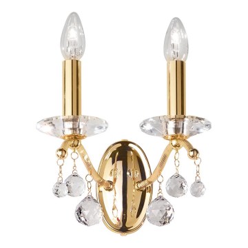 Kolarz 3234.62.3.KoT - Kristallvägglampa CARMEN 2xE14/60W/230V 24K guld