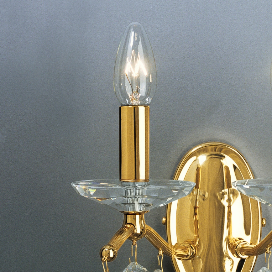 Kolarz 3234.62.3.KoT - Kristallvägglampa CARMEN 2xE14/60W/230V 24K guld