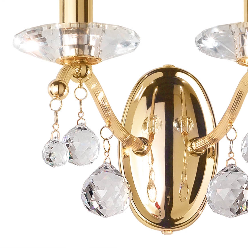 Kolarz 3234.62.3.KoT - Kristallvägglampa CARMEN 2xE14/60W/230V 24K guld