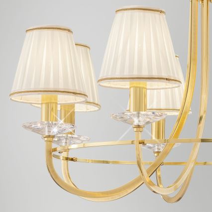 Kolarz 330.88.8C - Kristallkrona på kedja IMPERIAL 8xE14/60W/230V guld