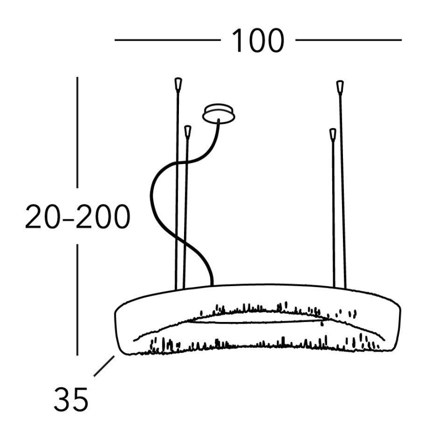 Kolarz 5324.31250 - Ljuskrona med upphängningsrem CLOUD 12xG9/40W/230V