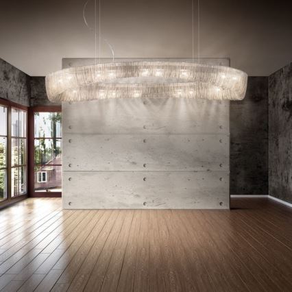 Kolarz 5324.32050 - Ljuskrona med upphängningsrem CLOUD 20xG9/40W/230V