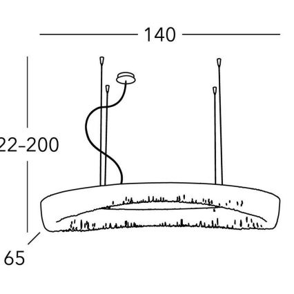 Kolarz 5324.32050 - Ljuskrona med upphängningsrem CLOUD 20xG9/40W/230V
