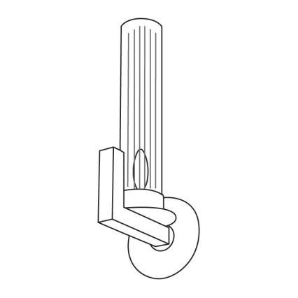 Kolarz 6009.60150 - Väggbelysning RAGGIO 1xE14/25W/230V silver