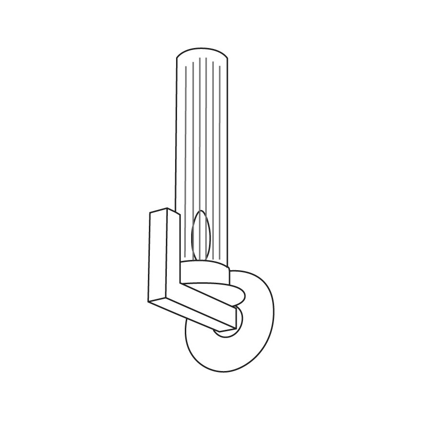 Kolarz 6009.60150 - Väggbelysning RAGGIO 1xE14/25W/230V silver