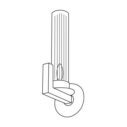 Kolarz 6009.60160 - Väggbelysning RAGGIO 1xE14/25W/230V matt krom