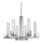 Kolarz 6009.80650 - Ljuskrona med kedja RAGGIO 6xE14/25W/230V silver