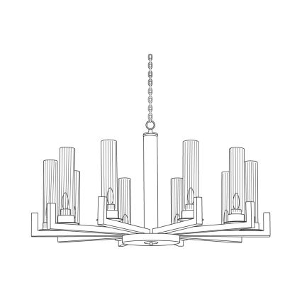 Kolarz 6009.81030 - Ljuskrona med kedja RAGGIO 10xE14/25W/230V 24K guld