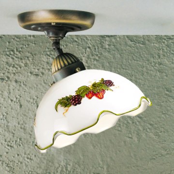 Kolarz 731.10.113 - Plafondlampa NONNA 1xE27/75W/230V Ø 20 cm vinröd/jordgubbsröd