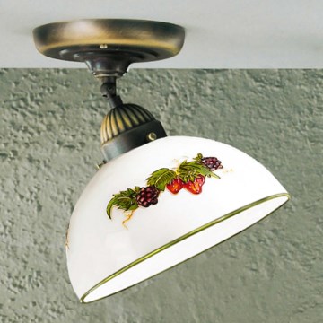 Kolarz 731.10.121 - Ytmonterad ljuskrona NONNA 1xE27/75W/230V diameter 20 cm vindruvor/jordgubbar