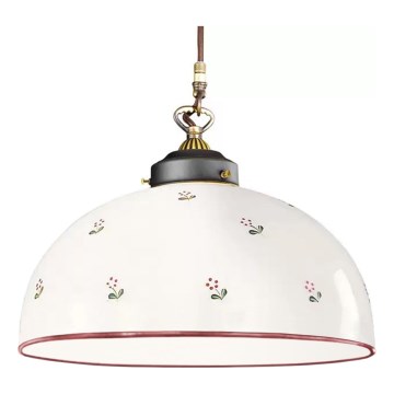 Kolarz 731.32.77 - Ljuskrona med textilsladd NONNA 1xE27/75W/230V diameter 36 cm röd