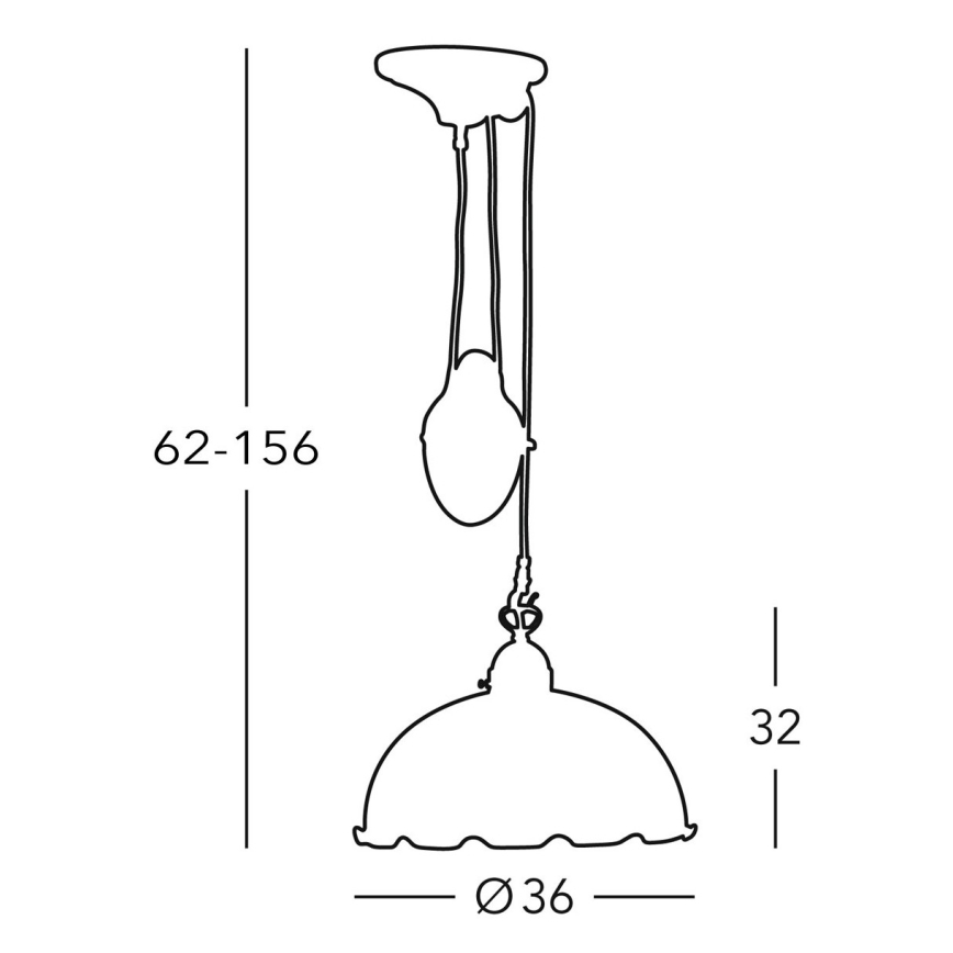 Kolarz 731.33.72 - Taklampa NONNA 1xE27/75W/230V