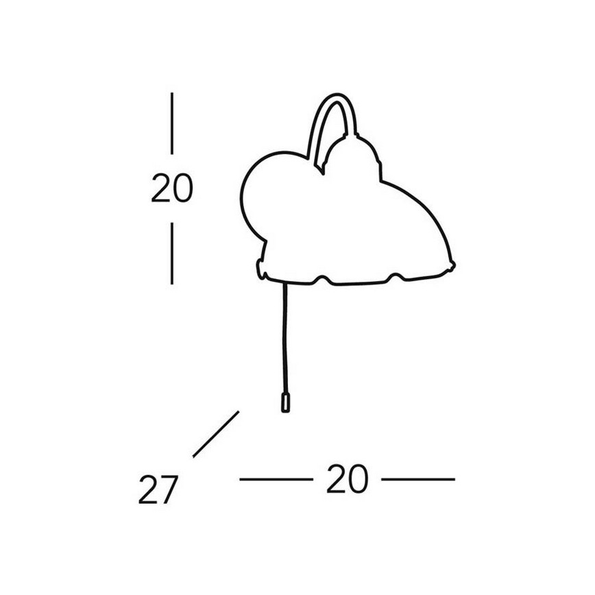 Kolarz 731.61.53 - Väggbelysning NONNA 1xE27/75W/230V
