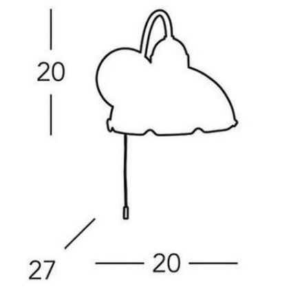 Kolarz 731.61.73 - Väggbelysning NONNA 1xE27/75W/230V