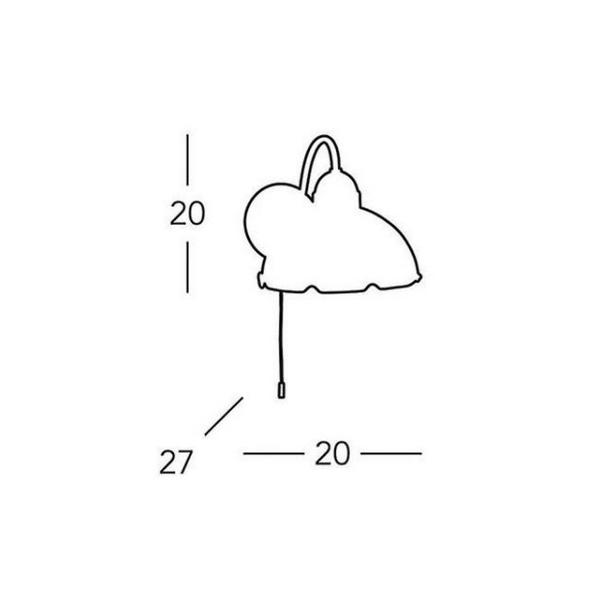 Kolarz 731.61.73 - Väggbelysning NONNA 1xE27/75W/230V