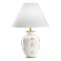 kolarz 731.70W.160 - Bordslampa NONNA 1xE27/100W/230V med blommönster vit/guld