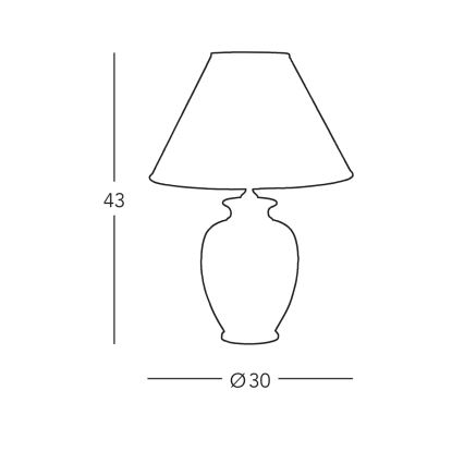 kolarz 731.70W.160 - Bordslampa NONNA 1xE27/100W/230V med blommönster vit/guld