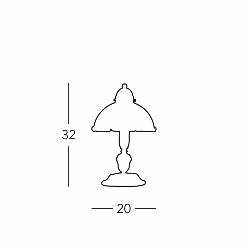 Kolarz 731.73.100 - Bordslampa NONNA 1xE27/75W/230V brun/hjort grön