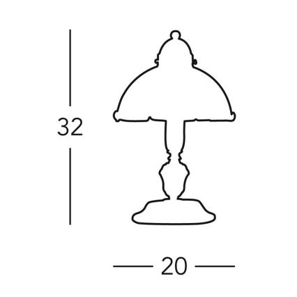 Kolarz 731.73.17 - Bordslampa NONNA 1xE27/75W/230V blå