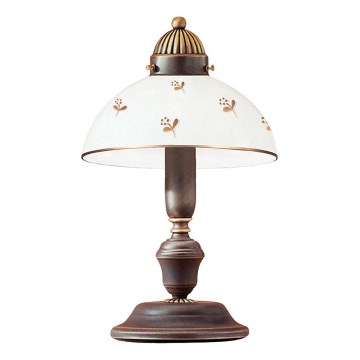 Kolarz 731.73.170 - Bordslampa NONNA 1xE27/75W/230V med blommönster, roséguld