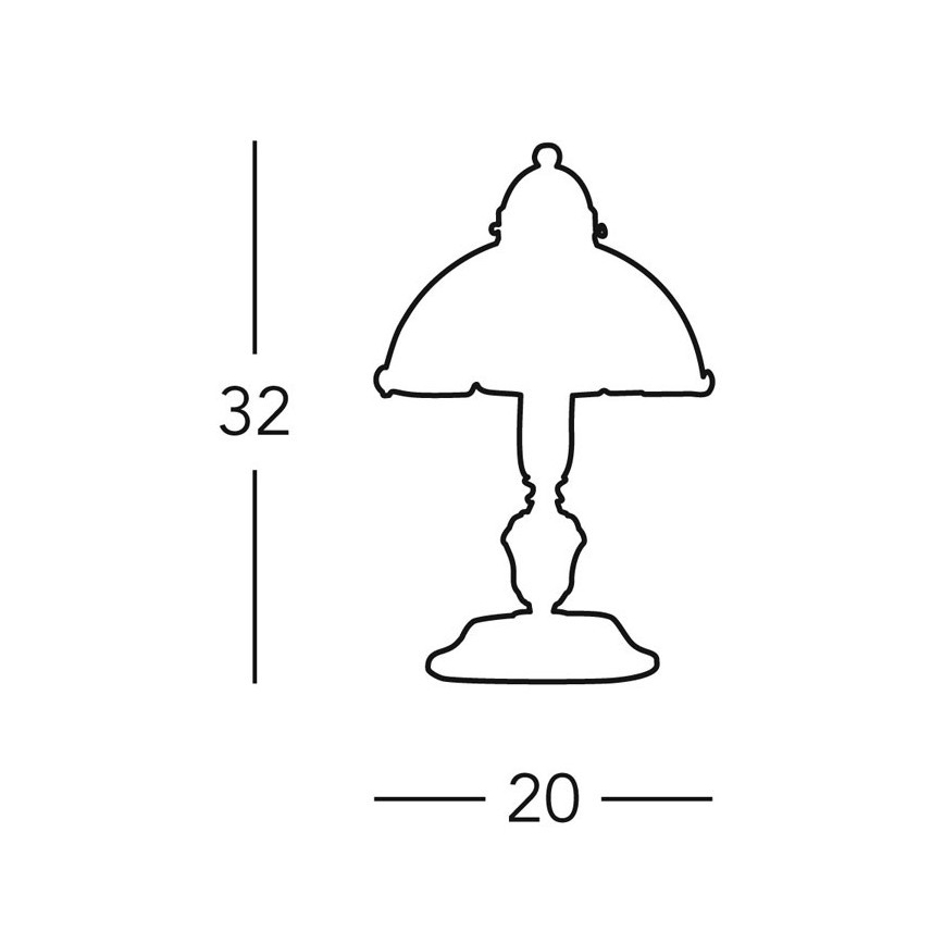 Kolarz 731.73.21 - Bordslampa NONNA 1xE27/75W/230V grön