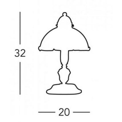 Kolarz 731.73.73 - Bordslampa NONNA 1xE27/75W/230V