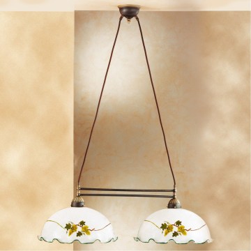 Kolarz 731.82.111 - Pendellampa på vajer NONNA 2xE27/75W/230V vinröd