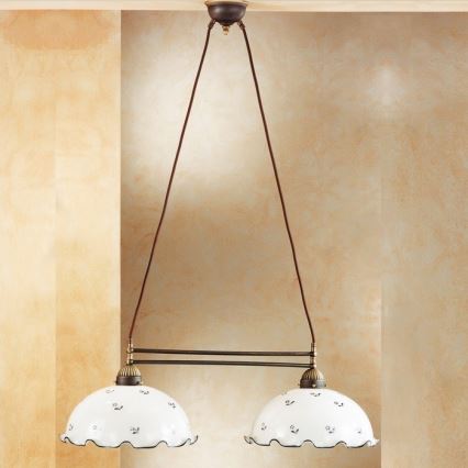 Kolarz 731.82.25 - Ljuskrona med snöre NONNA 2xE27/75W/230V blå