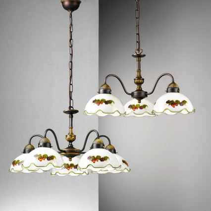 Kolarz 731.83.113 - Ljuskrona med kedja NONNA 3xE27/75W/230V vinröd/jordgubbsröd