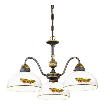 Kolarz 731.83.121 - Ljuskrona på kedja NONNA 3xE27/75W/230V vindruvor/jordgubbar