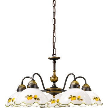 Kolarz 731.85.116 - Ljuskrona med kedja NONNA 5xE27/75W/230V citronfärgad