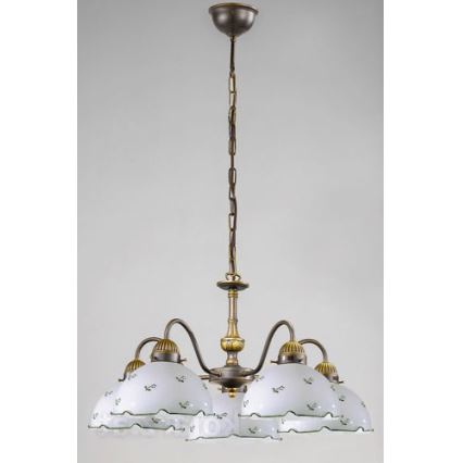 Kolarz 731.85.21 - Ljuskrona med kedja NONNA 5xE27/75W/230V grön