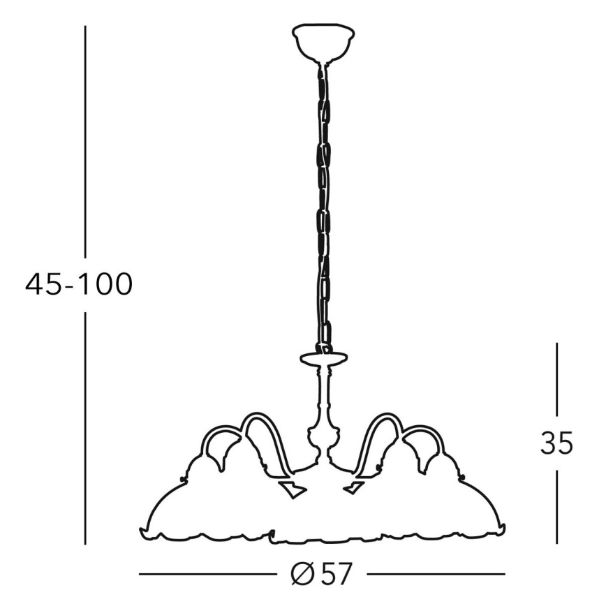 Kolarz 731.85.21 - Ljuskrona med kedja NONNA 5xE27/75W/230V grön
