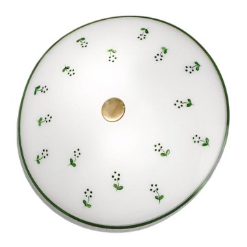 Kolarz 731.U12.4.21 - Taklampa NONNA 2xE14/60W/230V diameter 30 cm grön