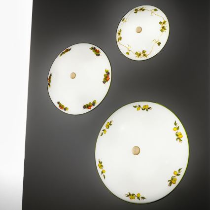 Kolarz 731.U13.4.113-Taklampa NONNA 3xE27/60W/230V diameter 42 cm vindruvor/jordgubbar