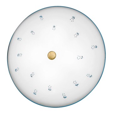 Kolarz 731.U14.4.17- Taklampa NONNA 4xE27/60W/230V diameter 54 cm blå/mässing