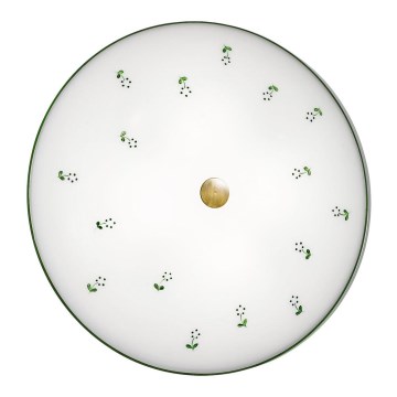 Kolarz 731.U14.4.21-Taklampa NONNA 4xE27/60W/230V diameter 54 cm grön/mässing