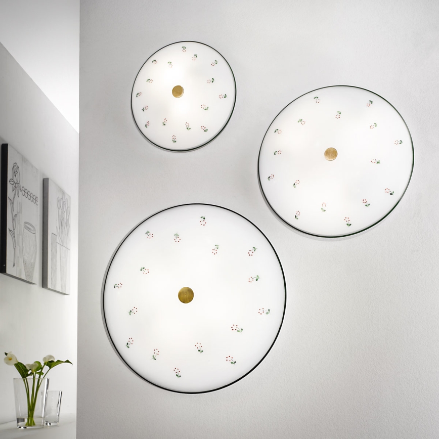 Kolarz 731.U14.4.70- Taklampa NONNA 4xE27/60W/230V diameter 54 cm grön/mässing